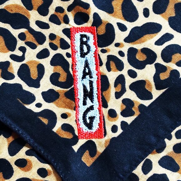 Embroidered BANG Leopard Print Bandana | Tribute to Bey - Picture 3 of 5
